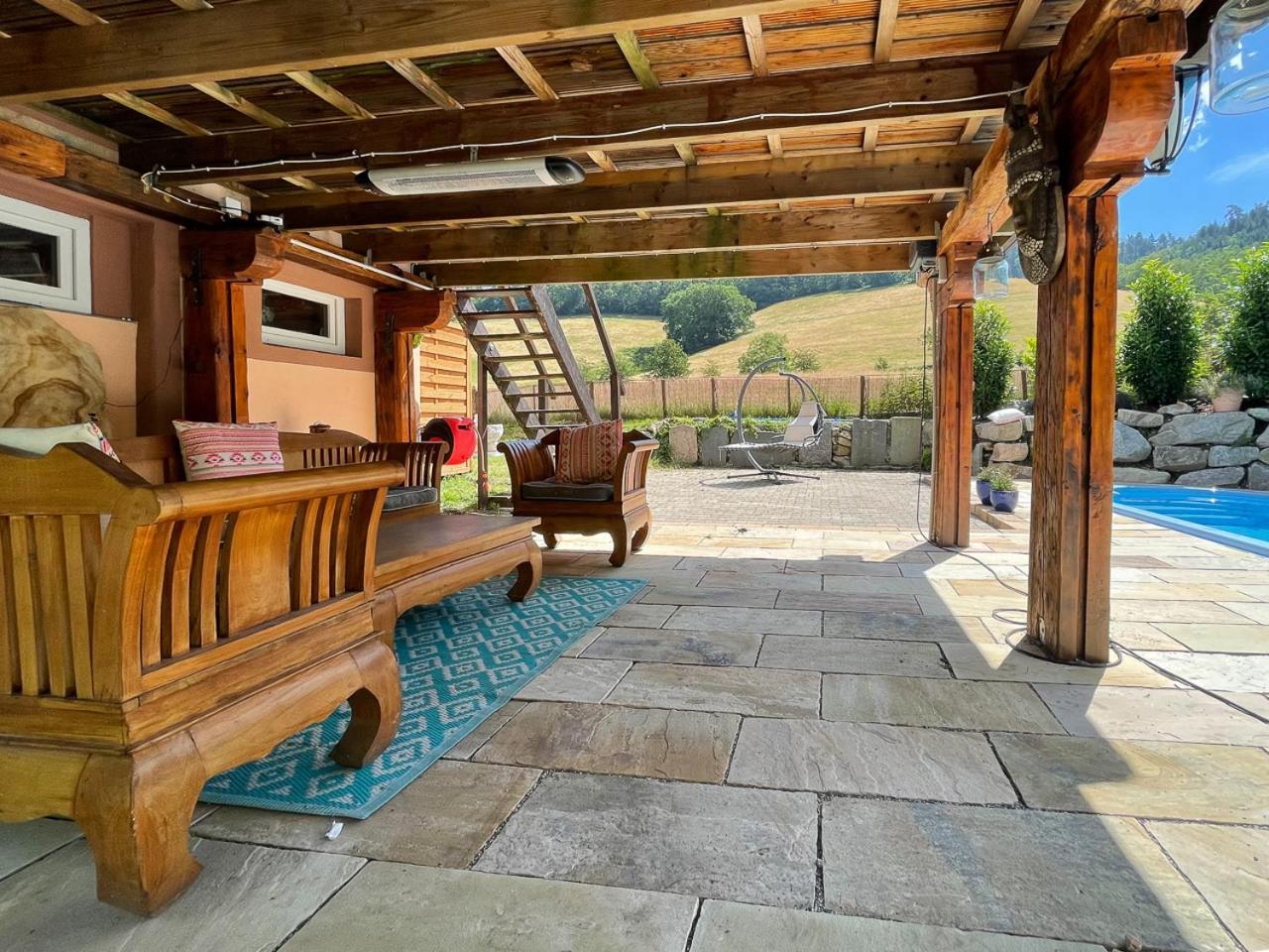 Ferienhaus Kappel Mit Pool Freiburg im Breisgau Dış mekan fotoğraf