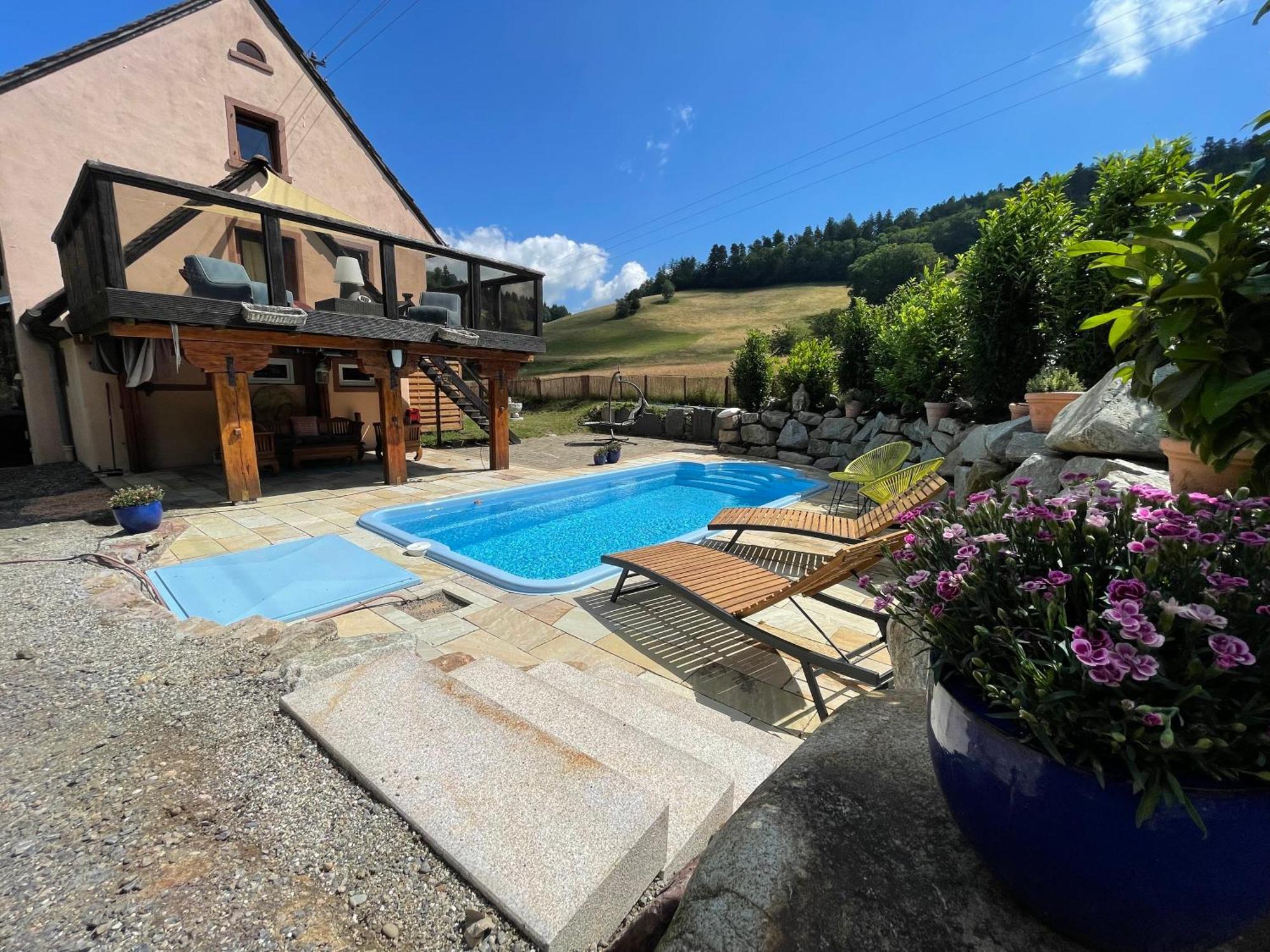 Ferienhaus Kappel Mit Pool Freiburg im Breisgau Dış mekan fotoğraf