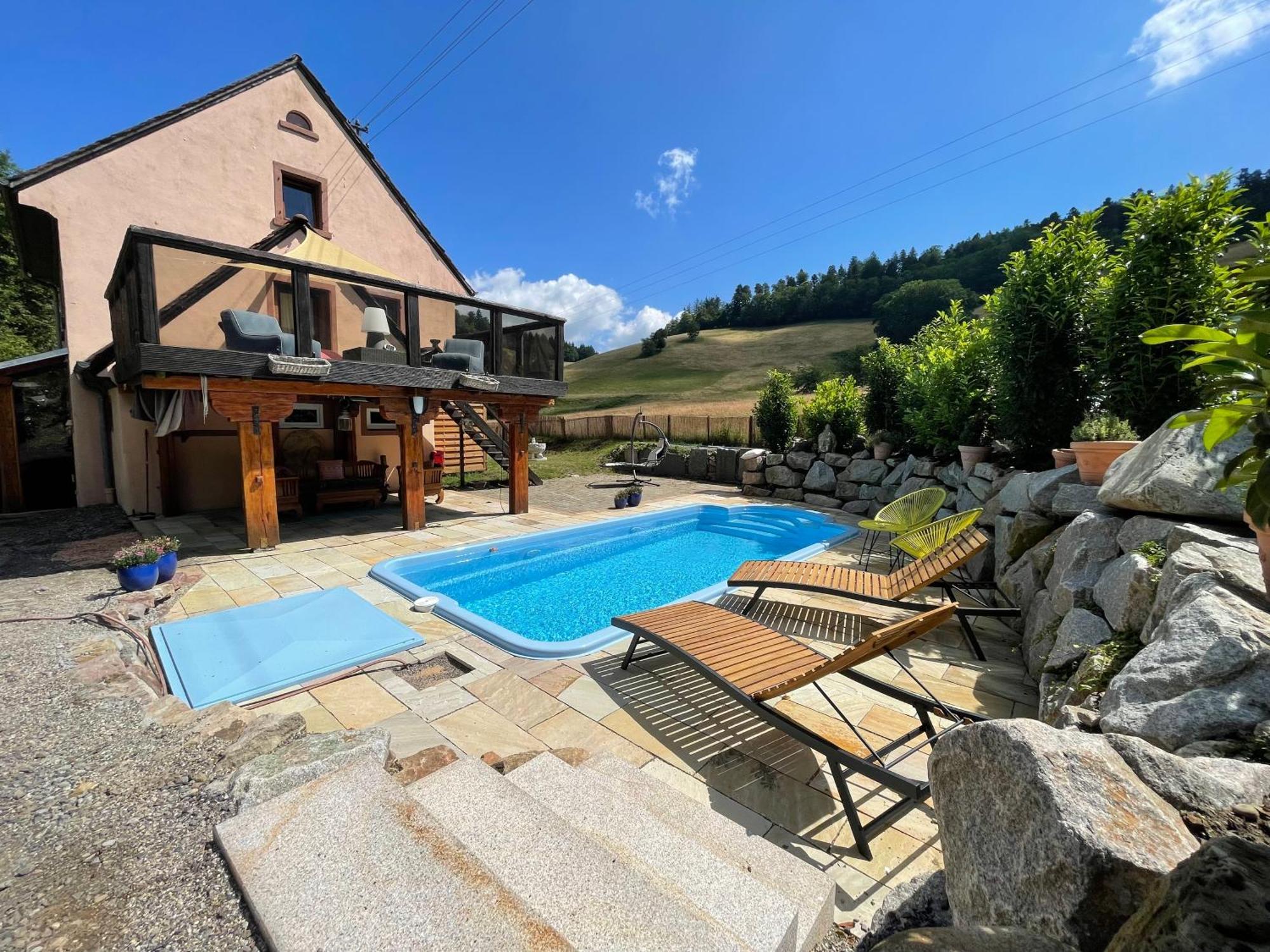 Ferienhaus Kappel Mit Pool Freiburg im Breisgau Dış mekan fotoğraf